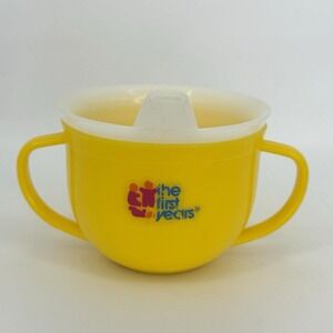Vintage The First Years Yellow Sippy Cup 6oz Toddler Training Cup with Handles U
